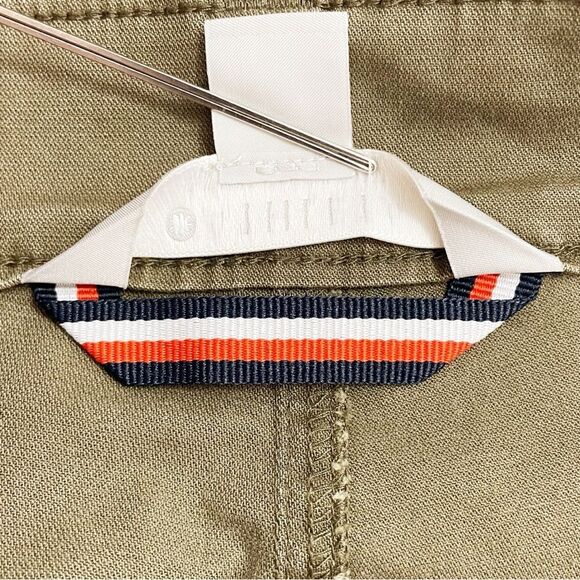 Athleta Summit Cotton Cargo Pant in Tortuga Olive Side Stripe Women’s Size 4 - Picture 12 of 15